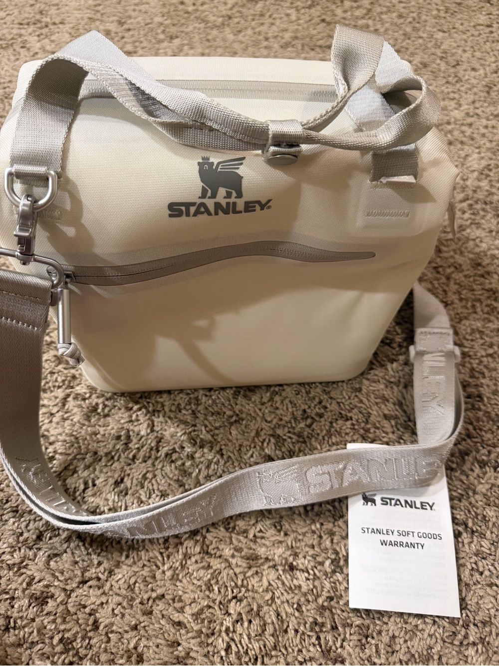 Stanley All Day Julienne Mini Cooler 7.4 QT Stone Cream Shoulder Bag